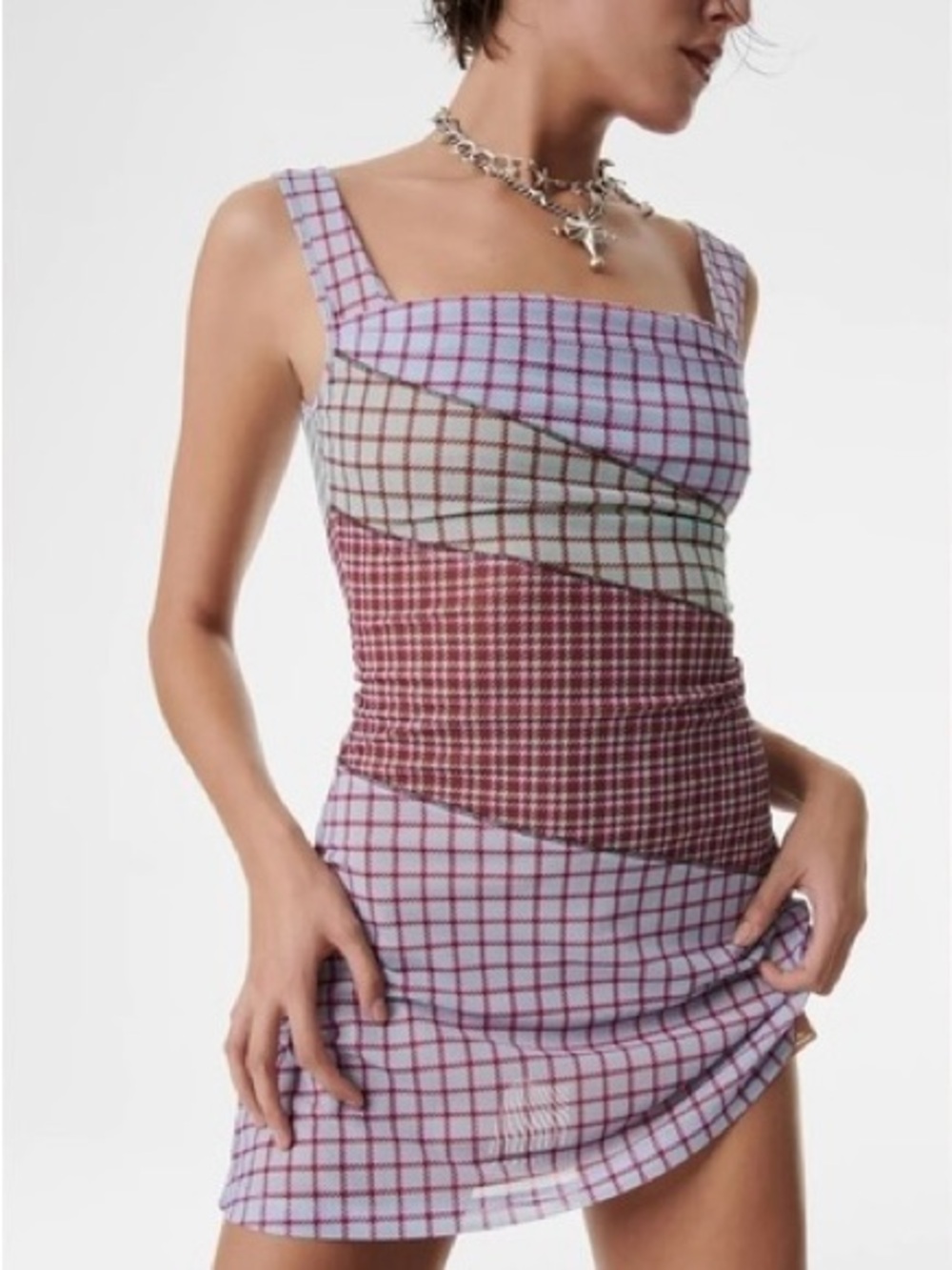 Miaou Ginger Dress – Bristol Plaid, XS